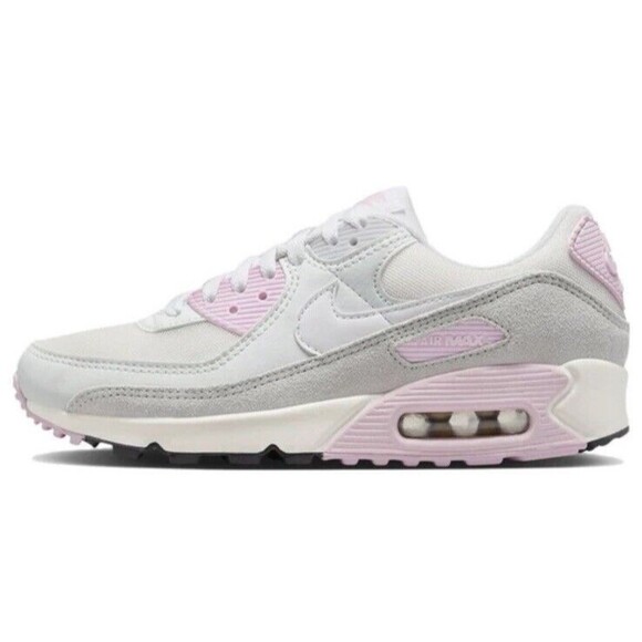 Women's Size 10 / Men's 8.5 Nike Air Max 90 White Soft Pink Sneakers FN7489 100 - Picture 1 of 7